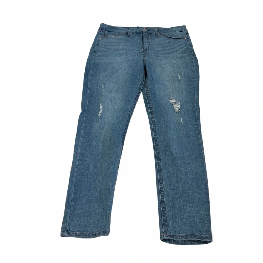 Seven7 Tummyless High Rise Skinny Blue Women's Jeans Size 16